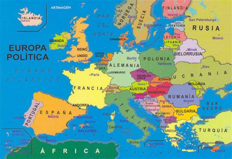 europe map in spanish